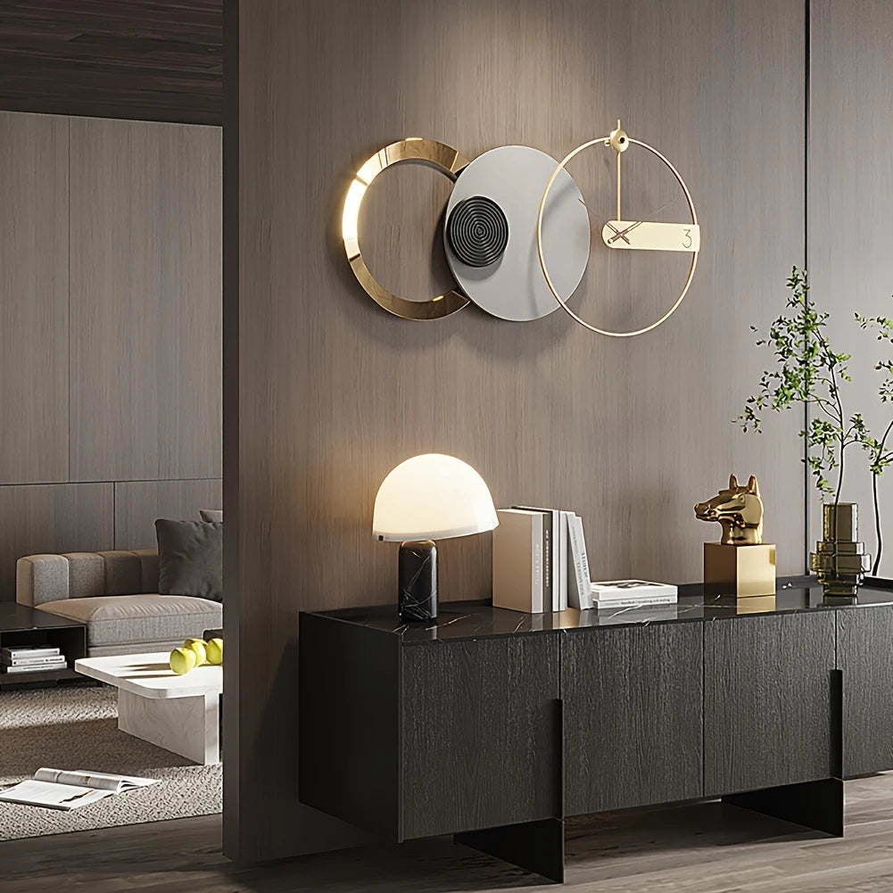 Large Metal Modern Wall Clock