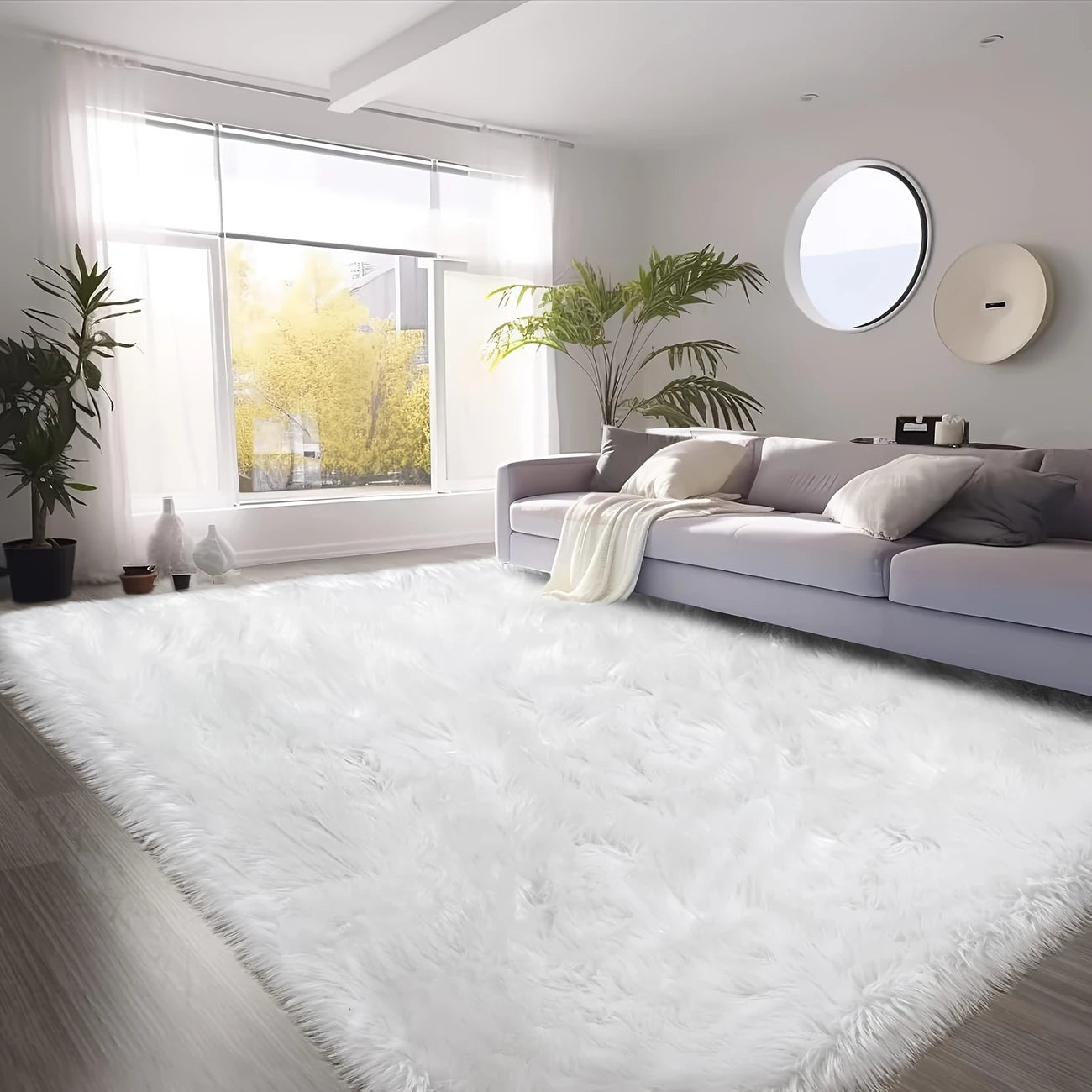 Fluffy Faux Fur Sheepskin Rug