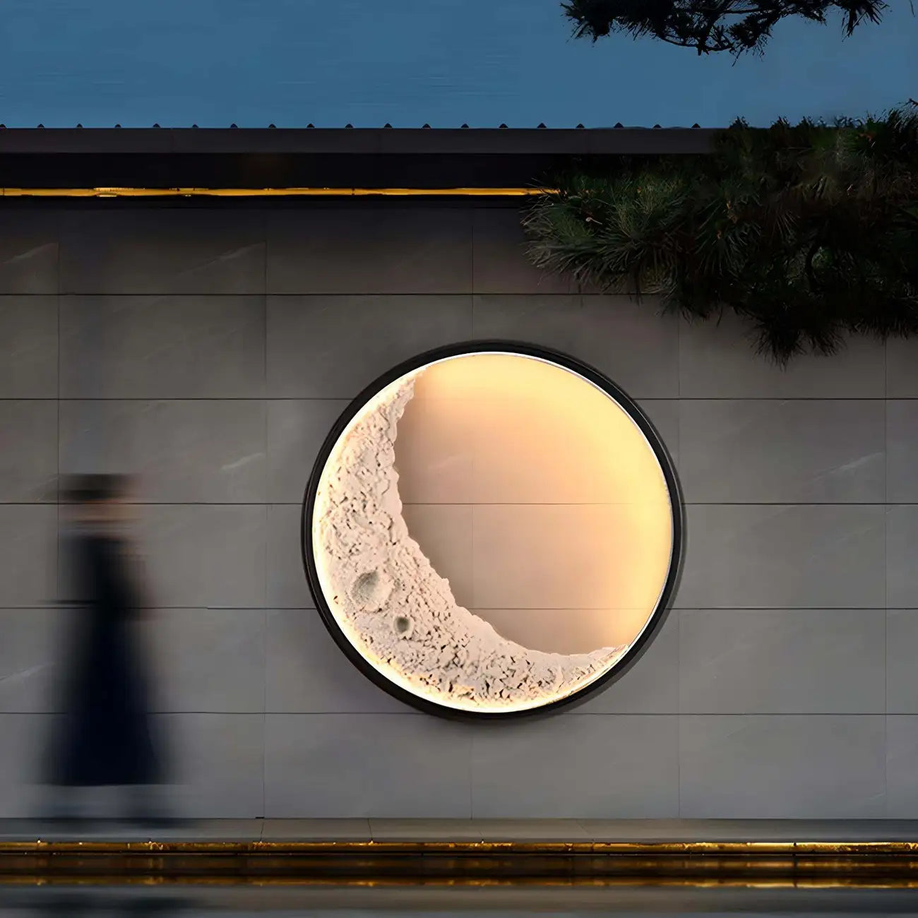 3D Crescent Moon LED Wall Lamp