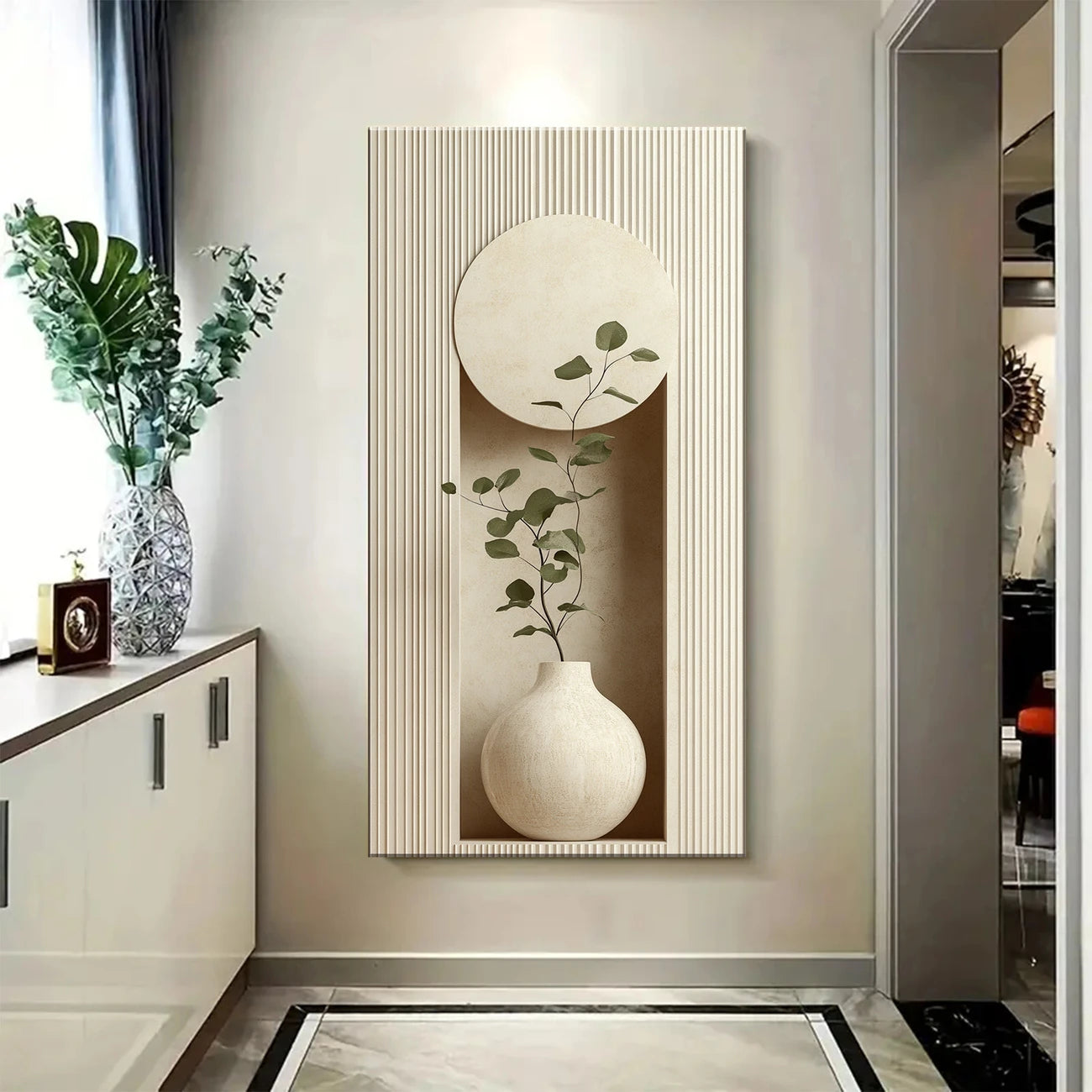 24×48'' Thick Wooden Framed Canvas Art