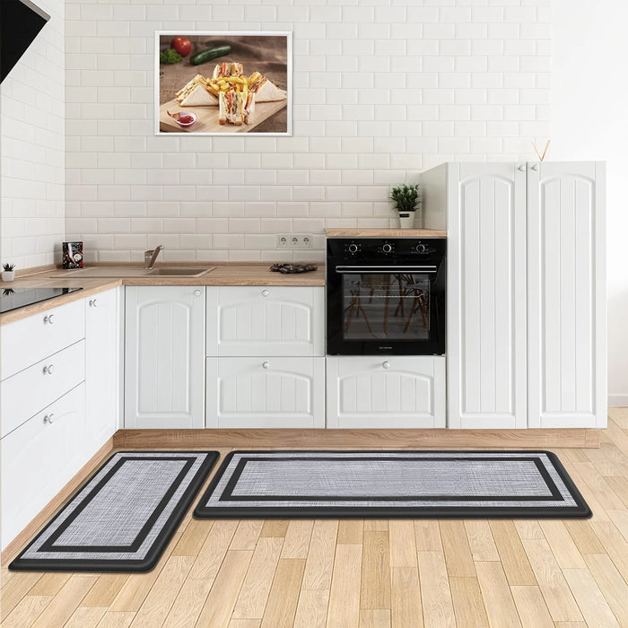 2pcs Ergonomic Kitchen Mat Set