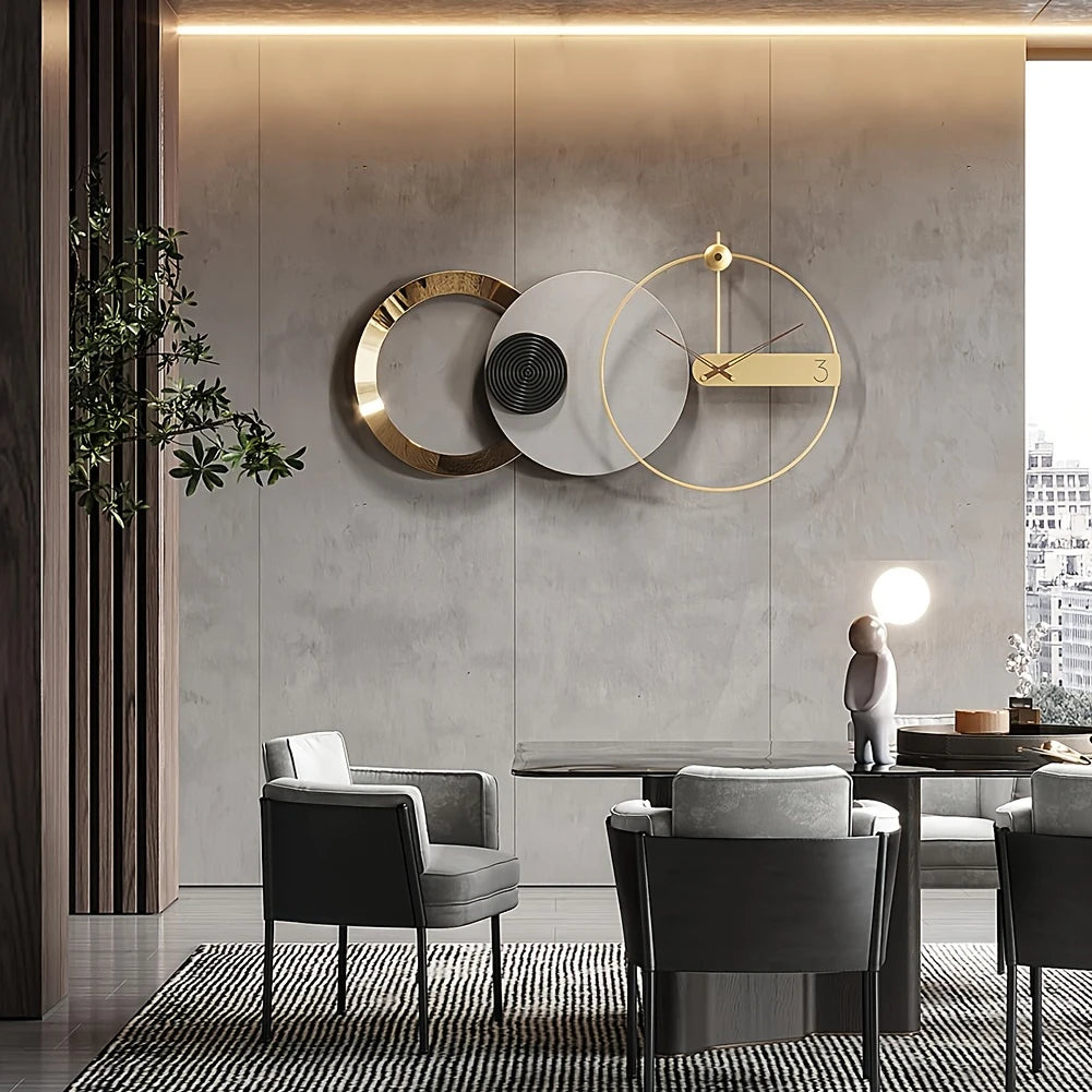Large Metal Modern Wall Clock