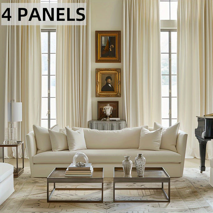 4-Pack Glam Style Acrylic Grommet Curtain Panels