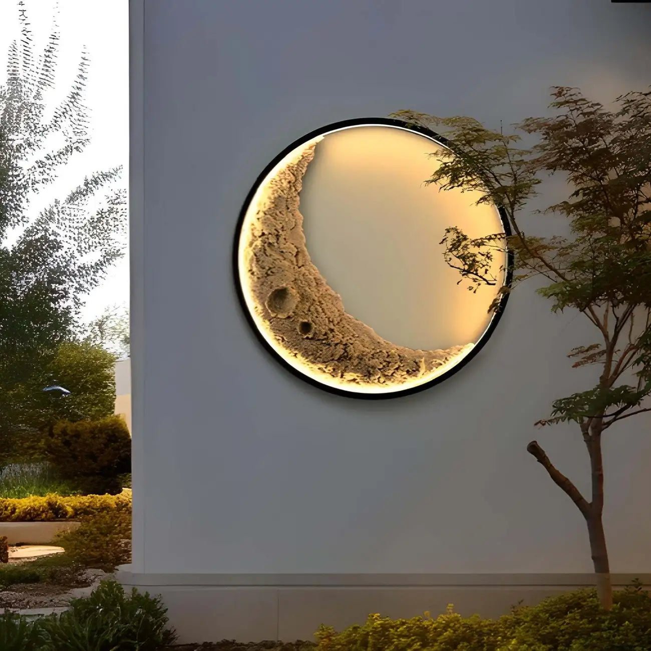 3D Crescent Moon LED Wall Lamp