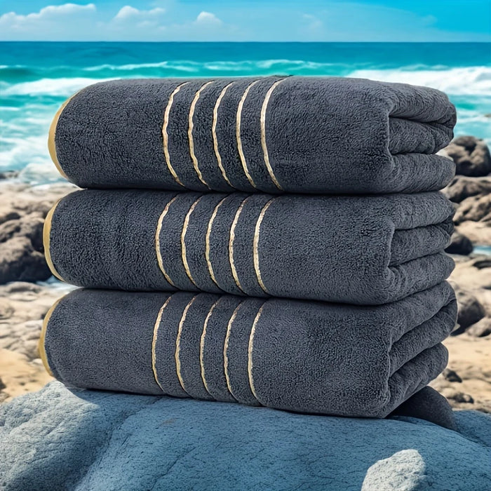 3-Piece Microfiber Bath Towel Set